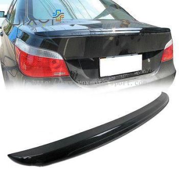bmw e60 5 series boot trunk spoiler m5 style add on upgrade performance look real carbon fiber material new set