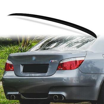 bmw e60 5 series m5 spoiler add on upgrade performance look real carbon fiber material new set