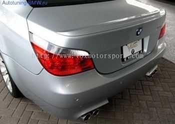 bmw e60 5 series m5 boot spoiler add on upgrade performance look real carbon fiber material new set