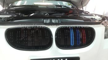bmw e60 tri color grille m5 style for e60 replace upgrade performance look abs material new set  