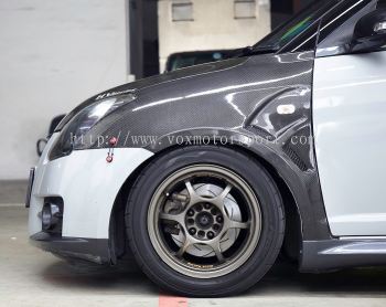 suzuki swift carbon front fender chargespeed style for swift replace upgrade performance look real carbon fiber material new set