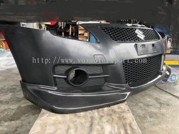 suzuki swift zc31s sport front lip greddy style for sport front bumper add on upgrade performance look real carbon fiber material new set