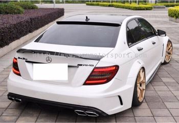 2008 2009 2010 2011 2012 2013 mercedes benz w204 spoiler renntech style add on upgrade performance look real carbon fiber material new set
