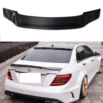 2008 2009 2010 2011 2012 2013 mercedes benz w204 trunk boot spoiler renntech style add on upgrade performance look real carbon fiber material new set