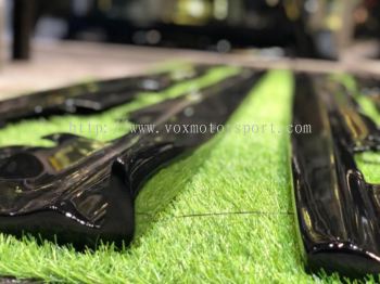 mercedes benz w117 cla side skirt lip diffuser revozport style for amg side skirt add on upgrade performance look gloss black material new set