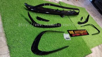 mercedes benz w117 cla class canard lip diffuser a45 design for w117 amg face lift add on upgrade performance look gloss black pp material new set