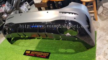 mercedes benz v177 a class sedan a45 rear bumper replace upgrade performance look with diffuser a45 gloss black pp material new set