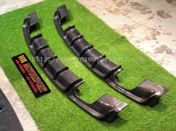 bmw f30 3 series rear diffuser quad mperformance style for f30 msport replace upgrade performance look carbon fiber material new set