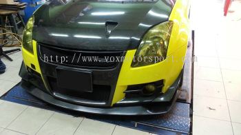 2005 2006 2007 2008 2009 2010 2011 suzuki swift sport front bumper cover h brace for swift sport add on upgrade performance look real carbon fiber material new set