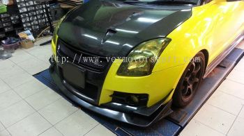 2005 2006 2007 2008 2009 2010 2011 suzuki swift sport front bumper cover h braces for swift sport add on upgrade performance look real carbon fiber material new set