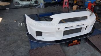 mitsubishi lancer gt ex front bumper varis v3 style fit replacement upgrade performance new look new set