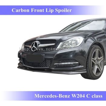 mercedes benz w204 c class front lip diffuser carbon fiber material new set