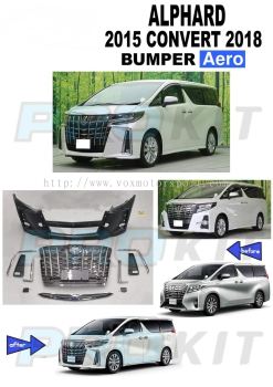 2015 2016 2017 2018 toyota alphard bodykit front bumper convert to 2018 new look brand new set