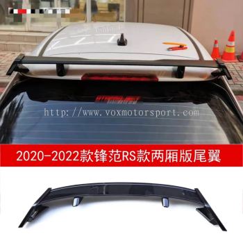 2022 new honda city hatchback rear spoiler abs black material add on performance look new set