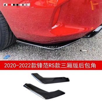 new honda city rs rear bumper side diffuser pp black material add on part upgrade performance look new set