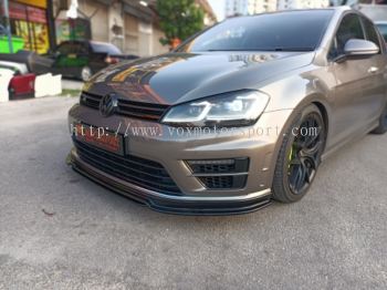 volkswagen golf mk7 r front skirt diffuser revozport abs gloss black material fit for r style front bumper add on part upgrade performance look new set