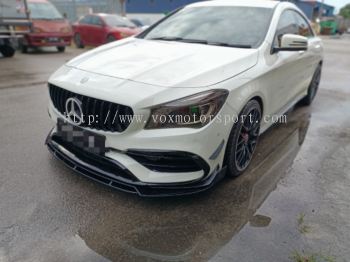 mercedes benz cla w117 front lip diffuser amg depan abs quality tebal fit for untuk w117 cla250 amg add on part performance look new brand new set