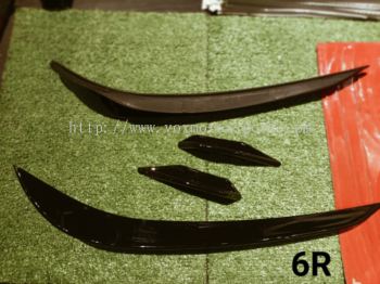 volkswagen golf mk6 r canards air duct diffuser depan add on performance look brand new set
