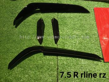 volkswagen golf mk7.5 r rline canards air duct diffuser depan add on performance look brand new set