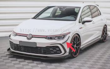 volkswagen golf mk8 gti canards air duct diffuser depan gloss black add on performance look brand new set