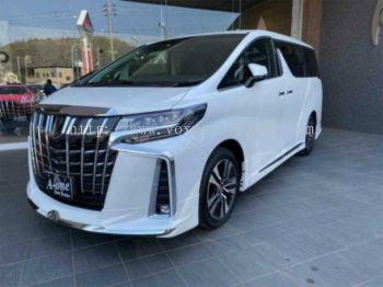new Toyota alphard sc front bumper and front lip 2020 modelista depan pp material replace add on upgrade new look new set