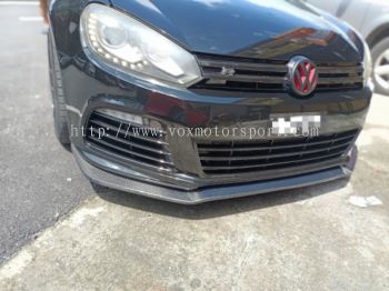 Volkswagen Golf mk6 front lip diffuser carbon fiber add on performance new look brand new set