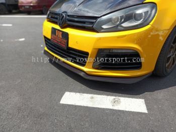 Volkswagen Golf mk6 R front lip depan Exot carbon fiber diffuser add on performance new look brand new set