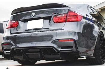 bmw f30 spoiler high kick psm gloss black material abs fit untuk add on upgrade performance new look new set