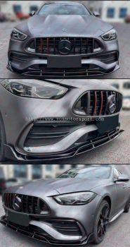 new c class amg mercedes benz w206 front lip amg brabus style gloss black 1 pc abs material fit w206 bumper amg upgrade new look new set