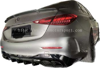 new c class w206 rear diffuser c63 style fit for w206 amg line replacement upgrade performance new look new set
