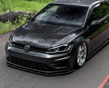 volkswagen golf mk7.5 r front lip carbon fiber front lip diffuser maxton depan fit for mk7.5 r front bumper add on upgrade performance new look brand new set