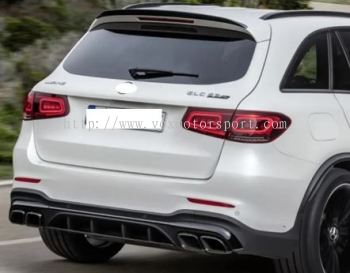 Mercedes Benz GLC X253 rear diffuser GLC63 style gloss black with exhaust tips fit for replacement new look new set