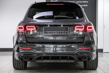 Mercedes Benz GLC250 X253 rear diffuser GLC63 style gloss black with exhaust tips fit for replacement new look new set