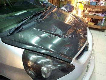 2003 2004 2005 2006 2007 honda jazz fit gd mugen bonet hood for jazz fit gd replace upgrade performance look real carbon fiber material new set