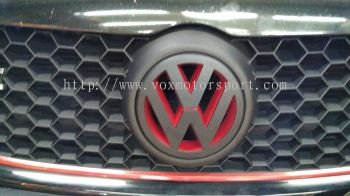 2005 2006 2007 2008 2009 volkswagen golf mk5 black vw logo replace add on upgrade performance look abs oem material new set