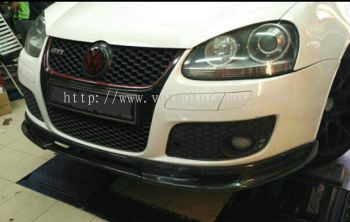 volkswagen golf gti mk5 bumper front lip diffuser abt style mk5 gti add on upgrade performance look real carbon fiber material new set