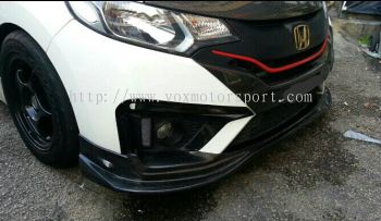 2014 2015 2016 2017 2018 2019 2020 honda jazz fit gk front lip js racing style for jazz fit gk front bumper add on upgrade performance look real carbon fiber material new set