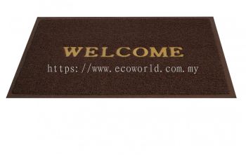 Standard Coil Mat With  Welcome-Brown