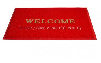 Standard Coil Mat With Welcome - Red