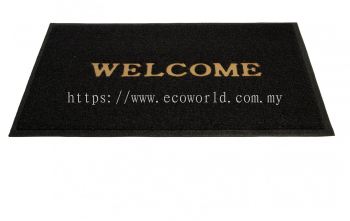 Standard Coil Mat With Welcome - Black