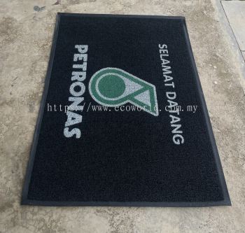 PVC Coil Printing Logo Mat with Embossed Edging -PETRONAS SELAMAT DATANG 