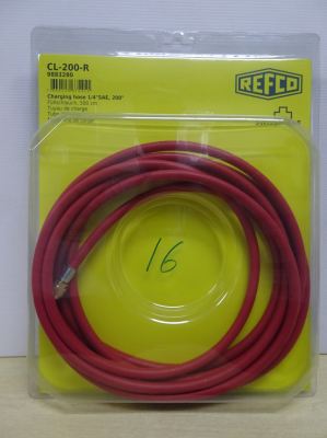 REFCO CL-200-R  5M REFRIGERANT CHARGING HOSE (RED)