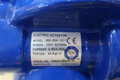 AUTOMA GINICE GQ-0240-122 ELECTRIC ACTUATOR (220V, 50/60HZ) (TORQUE:24 KGF.M) (DECLUTCHABLE HANDWHEE
