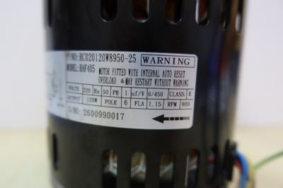 CARRIER HAF 405 6P 1PH 120W/900RPM INDOOR FAN MOTOR (W/O 6UF CAP.) [HC020120W8950-25]