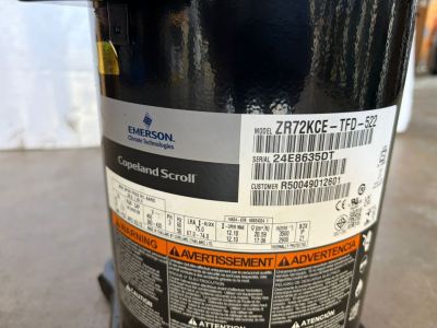 COPELAND (ACSON) R50049012601 ZR72KCE-TFD-522 SCROLL COMPRESSOR (POE) (R22/R134A/R407C) (BRAZING)
