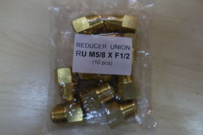 5/8" (MALE FLARE) X 1/2" (FEMALE FLARE) REDUCING UNION RU-M5/8XF1/2 (10-PC/PACK)