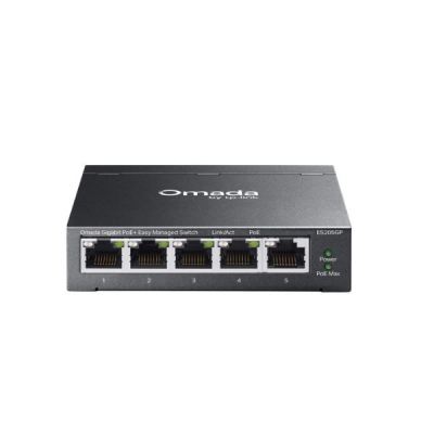 OMADA TP-LINK ES205GP: 5-Port Gigabit Easy Managed Switch with 4-Port PoE+