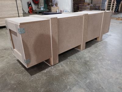 Process Wood MDF Crate For Cylinder-Shaped Goods