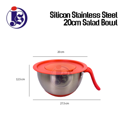 Silicon Stainless Steel Salad Bowl