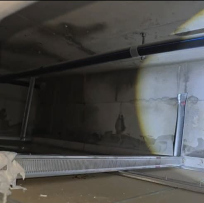 condo upper floor unit toilet slab edge leaking